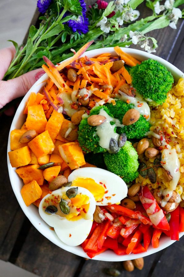 Clean Eating Rainbow Buddha Bowl Mit Brokkoli S Kartoffeln Linsen