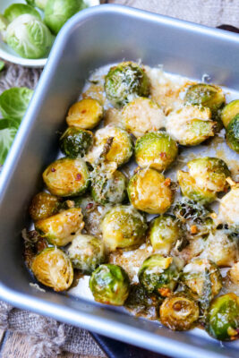 Rosenkohl aus dem Backofen mit Parmesan überbacken